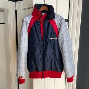 Ellesse Red and Navy Ski Jacket vintage